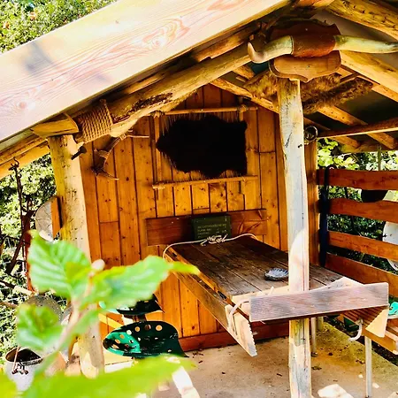 La Cabane Perchee Du Trappeur Ecrainville Exterior photo